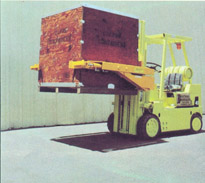 Forklift dumping bin with Liftmaster